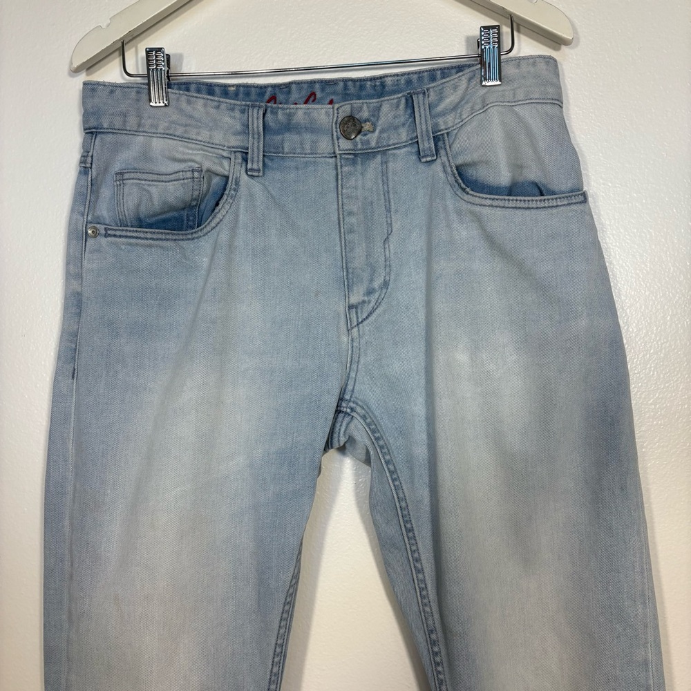 Robert Graham Mens Kipling Tailored Sz 33X31 Light Wash Stretch Denim Jeans - Picture 2 of 12